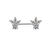 316L Surgical Stainless Steel Crystal Rhinestone Nipple Rings WGE19D8-02-1