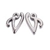 Gunmetal Plated Alloy Letter Pendants LS-PALLOY-J718-01B-V-1