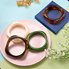 4Pcs 4 Colors Resin Bangles for Women BJEW-JOY0001-01-4