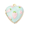 304 Stainless Steel Heart Locket Pendants STAS-Z168-02G-04-1