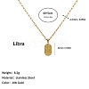 304 Stainless Steel Zodiac Constellation Pendant Paperclip Chain Necklaces ZP0058-9-1