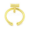 Rack Plating Brass Open Cuff Rings for Women RJEW-F162-01G-T-3