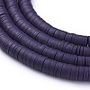 Flat Round Handmade Polymer Clay Beads LS-CLAY-R067-8.0mm-04-3