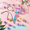 50Pcs 5 Styles UV Plating Opaque Acrylic Beads PACR-TA0001-31G-8