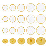 Olycraft 100Pcs 5 Style Plastic Shank Buttons BUTT-OC0001-51B-1