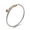 304 Stainless Steel Twist Rope Cuff Bangle BJEW-P283-18M-4