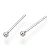925 Sterling Silver Round Ball Stud Earrings STER-T005-01A-4