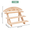 DIY 3 Tier Stair Style Wooden Plant Stand Kit ODIS-WH0043-11A-2