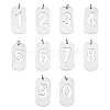 Unicraftale 10Pcs 10 Style 201 Stainless Steel Pendants STAS-UN0026-25-1