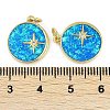 Rack Plating Brass Micro Pave Clear Cubic Zirconia Pendants KK-U032-18G-3