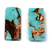Assembled Natural Bronzite and Synthetic Turquoise Pendants G-N330-017-2
