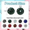 50Pcs 10 Colors Pave Disco Ball Beads FIND-YW0005-51-2