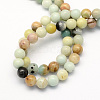 Natural Flower Amazonite Round Beads Strands G-S161-4mm-2