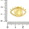 Brass Micro Pave Cubic Zirconia Slide Charms KK-A232-01D-3