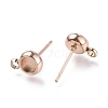 Ion Plating(IP) 304 Stainless Steel Stud Earring Settings LS-STAS-I161-01A-RG-2