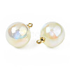 ABS Plastic Imitation Pearl Pendants PACR-T015-03A-3