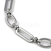 Anti-Tarnish 304 Stainless Steel Oval Link Chain Anklets AJEW-A057-01P-2