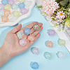 28Pcs 7 Colors Luminous Acrylic Beads OACR-PA0002-07-3