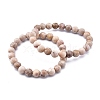 Natural Maifanite/Maifan Stone Bead Stretch Bracelets BJEW-K212-B-044-8