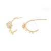 Brass Enamel Stud Earring Findings KK-N216-536-4