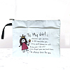 Canvas Cloth To My Girl Book Sleeve with Zipper & Front Pocket PW-WG521B3-01-1