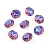 Pointed Back & Back Plated Glass Rhinestone Cabochons RGLA-J012-10mm-001VB-1