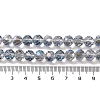 Half Rainbow Plated Electroplate Beads Strands EGLA-H104-08A-HR01-4