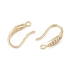 Brass Micro Pave Cubic Zirconia Earring Hooks KK-U008-07G-2