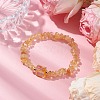 Electroplated Hexagon Prism Natural Quartz Chip Beaded Stretch Bracelets fo Women BJEW-JB10756-05-2