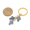 8Pcs Transparent Spray Paint Glass Keychains KEYC-JKC01392-3