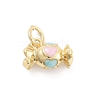 Rack Plating Brass Enamel Charms KK-G512-19D-G-1