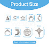 18Pcs 9 Styles 304 Stainless Steel Pendants STAS-TA0001-84-13