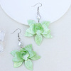 Bohemian Style Petal Patchwork Acrylic Flower Earrings with Water Ripple Design HF8489-1-1