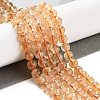 Natural Citrine Beads Strands G-S150-09-6mm-5