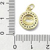 Brass Micro Pave Cubic Zirconia Pendants KK-H475-25G-01-3