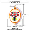Handmade Porcelain Pendants PR-OY001-05G-2