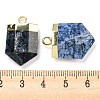 Natural Sodalite Pointed Pendants G-M431-05G-07-3