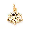 Eco-Friendly Brass Micro Pave Cubic Zirconia Pendants KK-M225-07G-2