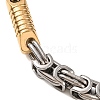 304 Stainless Steel Column Byzantine Chain Bracelets BJEW-B078-142GP-2