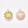 Golden Plated Alloy Enamel Charms PALLOY-TAC0011-30D-2