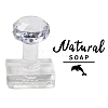 Clear Acrylic Soap Stamps with Handle DIY-XCP0002-91F-1