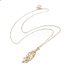 2Pcs 2 Color Brass Bar Link Chains Macrame Pouch Empty Stone Holder for Pendant Necklaces Making NJEW-JN04466-04-3