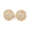 Brass Micro Pave Clear Cubic Zirconia Beads KK-S389-26G-1