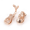 Brass Clip-on Earring Findings X-KK-F777-02LG-2