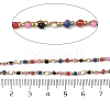 304 Stainless Steel Enamel Twisted Chains STAS-R100-40G-03-2