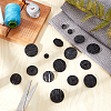 36Pcs 3 Style 1-Hole Alloy Shank Buttons BUTT-GA0001-02EB-4