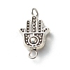 Tibetan Style Alloy Hamsa Hand Beads Links Connectors PALLOY-JF00950-1