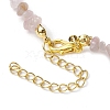 Natural Rose Quartz Anklets AJEW-AN00592-07-4