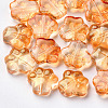 Transparent Spray Painted Glass Beads GGLA-S054-008B-02-1