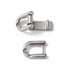 304 Stainless Steel Fold Over Clasps STAS-G307-11B-P-4